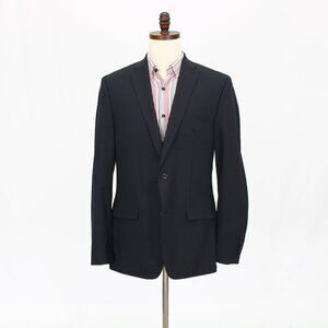 Bar III 44L Black Solid 2-Button Sport Coat Blazer Jacket T519